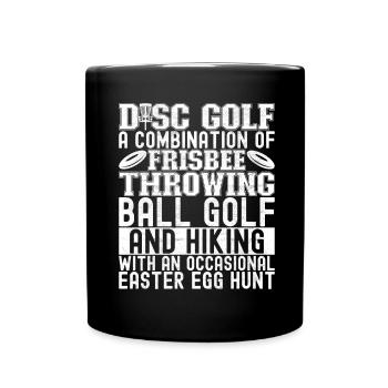 Disc Golf Disc Golfer - Full Colour Mug - black - Front
