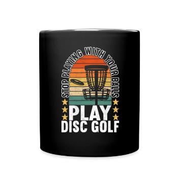 Disc Golf Disc Golfer - Full Colour Mug - black - Front