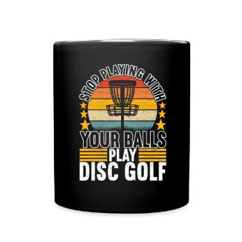 Disc Golf Disc Golfer - Full Colour Mug - black - Front