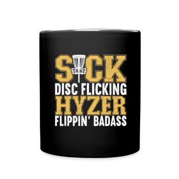 Disc Golf Disc Golfer - Full Colour Mug - black - Front