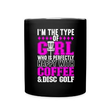 Disc Golf Disc Golfer - Full Colour Mug - black - Front