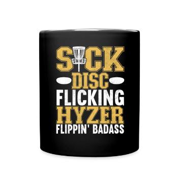Disc Golf Disc Golfer - Full Colour Mug - black - Front