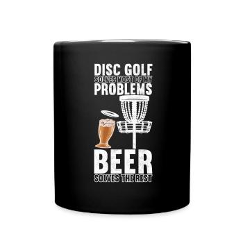Disc Golf Disc Golfer - Full Colour Mug - black - Front