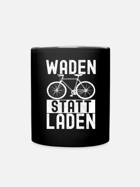 Fahrrad Fahrradfahrer - Tasse einfarbig - Schwarz