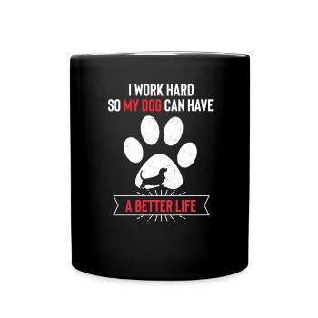 Basset Hound - Full Colour Mug - black - Front