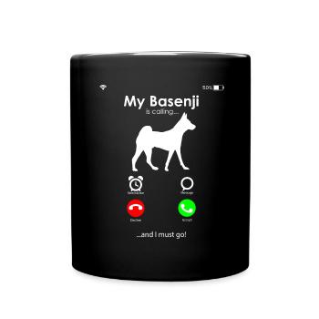 Basenji - Tasse einfarbig - Schwarz - Vorne