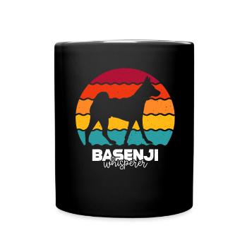 Basenji - Tasse einfarbig - Schwarz - Vorne