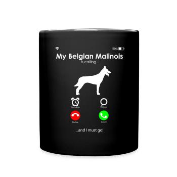 Malinois Belgischer Schäferhund - Tasse einfarbig - Schwarz - Vorne