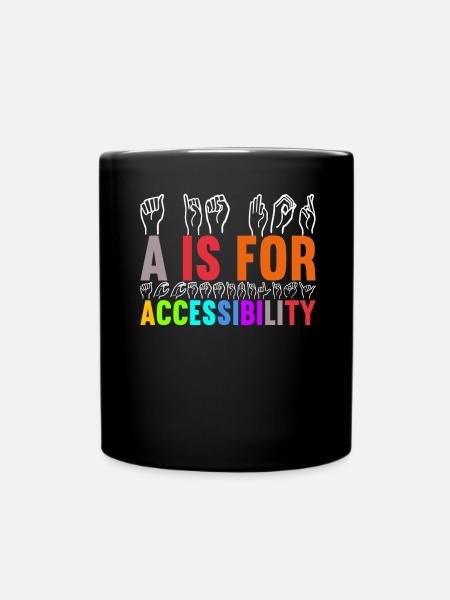 Deaf Deaf Mute Deaf - Full Colour Mug - black