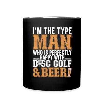 Disc Golf Disc Golfer - Full Colour Mug - black - Front