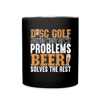 Disc Golf Disc Golfer - Full Colour Mug - black - Front