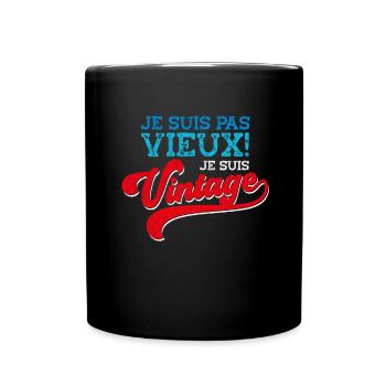 Homme Vieux Papy Fête Des Grands-Pères - Mug uni - noir - Devant