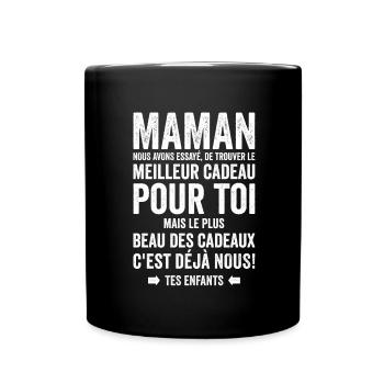 Maman Meilleur Cadeau C'est Nous Enfants - Mug uni - noir - Devant