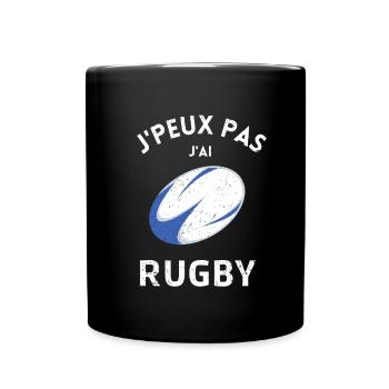Drôle Rugby Joueur Sportif Fan - Mug uni - noir - Devant