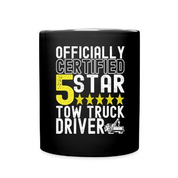 Tow truck towing service - Full Colour Mug - black - Front
