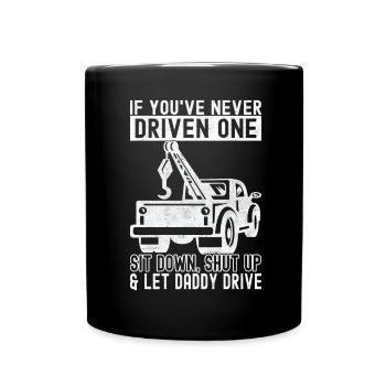 Tow truck towing service - Full Colour Mug - black - Front