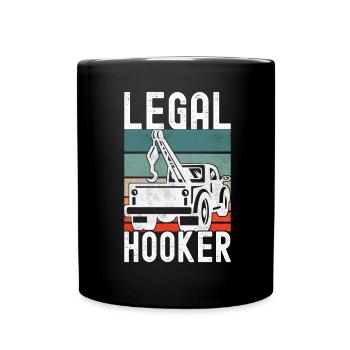 Tow truck towing service - Full Colour Mug - black - Front
