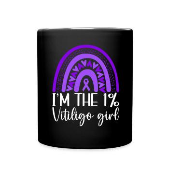 Vitiligo World Vitiligo Day - Tasse einfarbig - Schwarz - Vorne