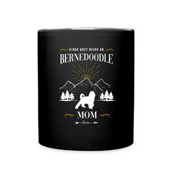 Bernedoodle Dog - Full Colour Mug - black - Front