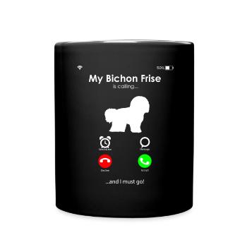 Bichon Frise - Mug uni - noir - Devant