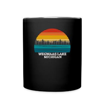 Lac Wegwaas Michigan - Mug uni - noir - Devant