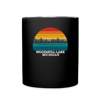 Lac Woodhull Michigan - Mug uni - noir - Devant