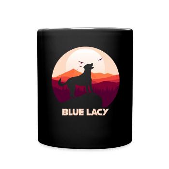 Lacy bleue - Mug uni - noir - Devant