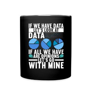 Analyste de données Data Scientist - Mug uni - noir - Devant