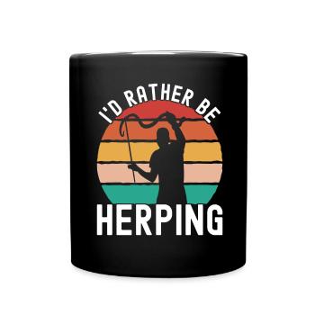 Herpetology snake catcher - Full Colour Mug - black - Front
