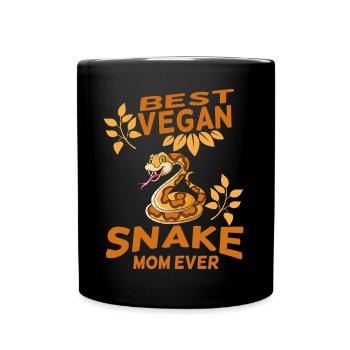 Schlange - Tasse einfarbig - Schwarz - Vorne