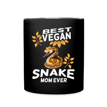 Schlangen Liebhaber | Schlange Reptilien Geschenke - Tasse einfarbig - Schwarz - Vorne