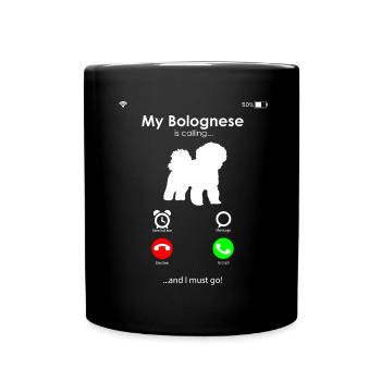 Bologneser Hunde Dad Dog Mom | Bologneser - Tasse einfarbig - Schwarz - Vorne