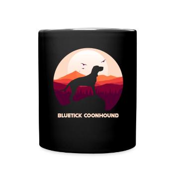 Bluetick Coonhound Dog - Full Colour Mug - black - Front