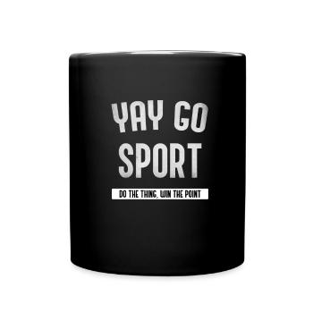 Yay go sport - Full Colour Mug - black - Front