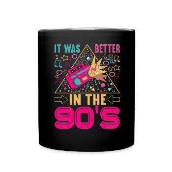 90s 90s 90s Party - Full Colour Mug - black - Front