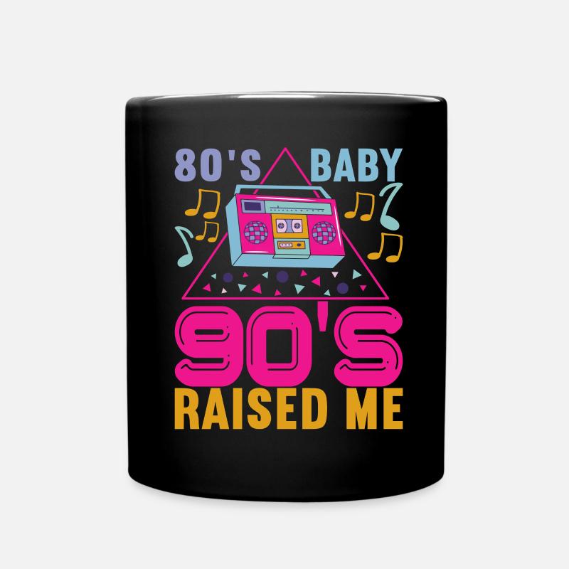 90er Jahre 90s 90er Party - Tasse einfarbig - Schwarz