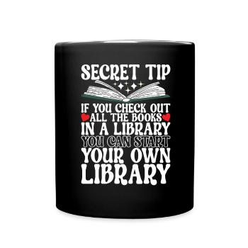 Bibliothèque de rats de bibliothèque de livres de lecture - Mug uni - noir - Devant