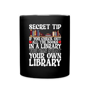 Bibliothèque de rats de bibliothèque de livres de lecture - Mug uni - noir - Devant