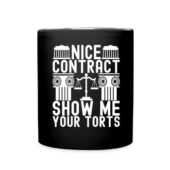 Law Student Judge Public Prosecutor - Full Colour Mug - black - Front