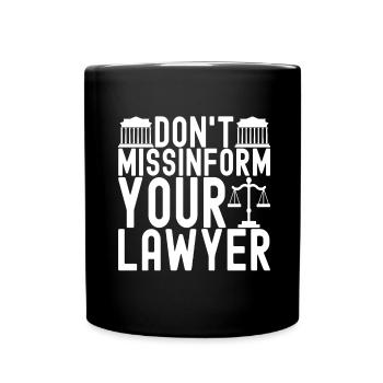 Law Student Judge Public Prosecutor - Full Colour Mug - black - Front
