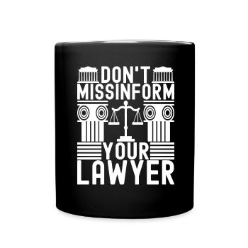 Law Student Judge Public Prosecutor - Full Colour Mug - black - Front