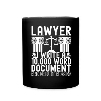 Law Student Judge Prosecutor - Full Colour Mug - black - Front