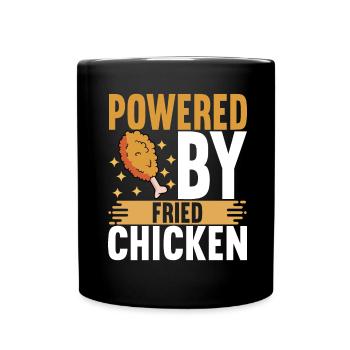 Fried Chicken Fast Food - Tasse einfarbig - Schwarz - Vorne