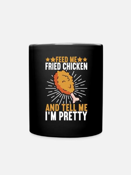 Fried Chicken Fast Food - Tasse einfarbig - Schwarz