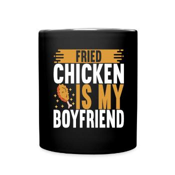 Fried Chicken Fast Food - Tasse einfarbig - Schwarz - Vorne