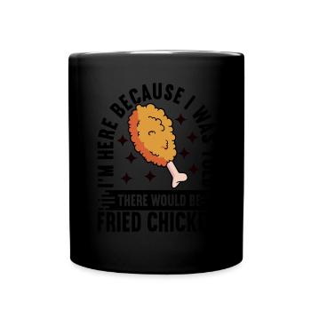 Fried Chicken Fast Food - Tasse einfarbig - Schwarz - Vorne