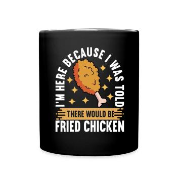Fried Chicken Fast Food - Tasse einfarbig - Schwarz - Vorne