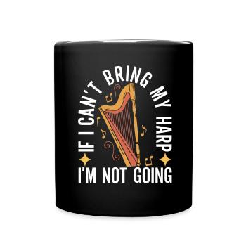 Harp harp player - Full Colour Mug - black - Front