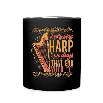 Harp harp player - Full Colour Mug - black - Front