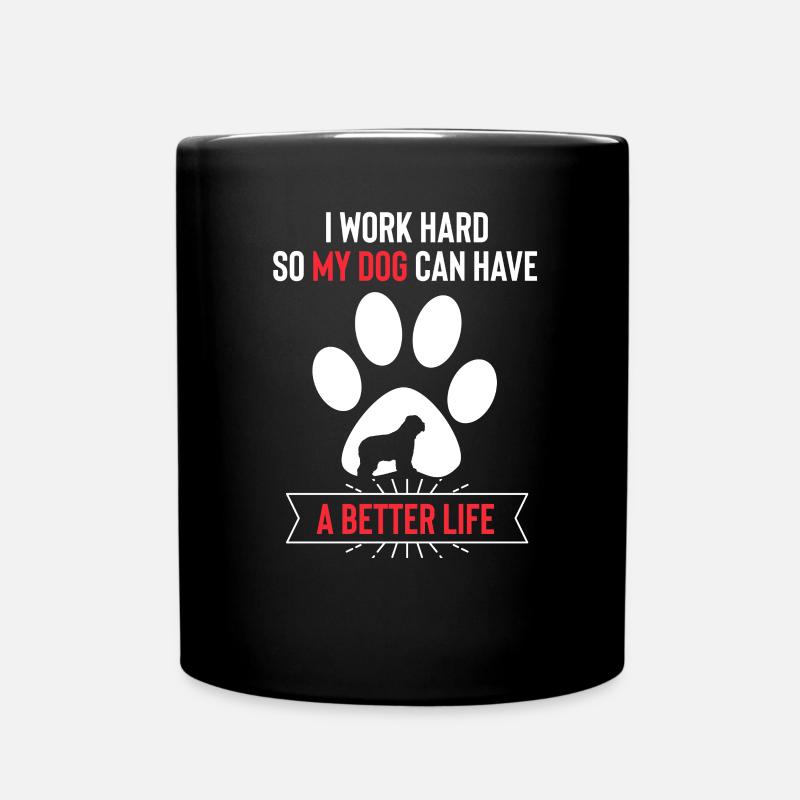 Briard - Berger de Brie - Briarden - Tasse einfarbig - Schwarz